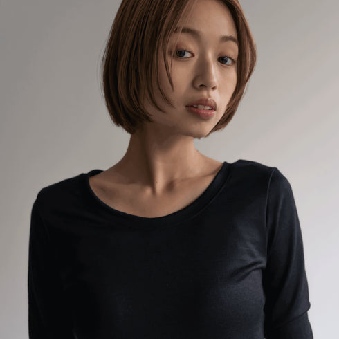 Mee × LongTee women black